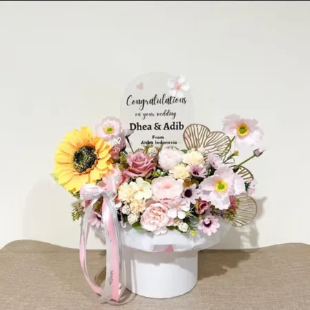 Bloom Box Akrilik Ucapan Wedding Sukasari
